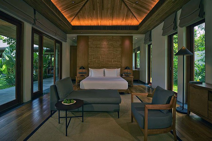 Garden Villa Bedroom and Daybed at Azerai Can Tho