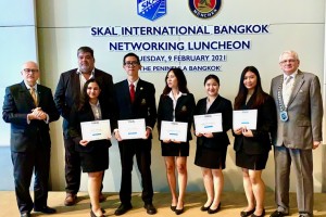 Assumption University MSME Business School students from the Department of Hospitality and Tourism Management networked with tourism industry leaders recently at a monthly SKAL lunch