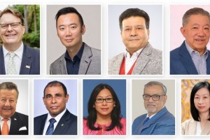 Top Row: L/R: Peter Semone, Destination Human Capital Ltd, Timor-Leste; Benjamin Liao, Forte Hotel Group, Chinese Taipei; Suman Pandey, Explore Himalaya Travel and Adventure, Nepal, and Tunku Iskandar, Mitra Malaysia Sdn. Bhd, Malaysia. Bottom Row: L/R: Luzi Matzig, Asian Trails Ltd., Thailand; Dr Abdulla Mausoom, Ministry of Tourism, Maldives; Noredah Othman, Sabah Tourism Board, Malaysia; Mr SanJeet, DDP Publications Private Ltd., India, and Dr Fanny Vong, Institute For Tourism Studies (IFTM), Macao China