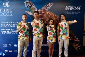 Kevin Deisser, CEO & Founder of Invest Islands; Bjorn Courage, President of the Phuket Hotels Association; Hope Uy, Managing Director of South Palms Resort in Panglao; and Eric Ricaurte, founder & CEO of Greenview.