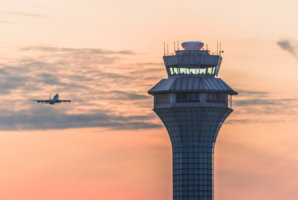 Airport Tower and Plane