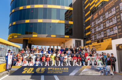 Sands China Ltd. President Dr. Wilfred Wong, company executives and other team members experience the exciting atmosphere of the 70th Macau Grand Prix Nov. 15. Sands China was a major sponsor of this year’s event.