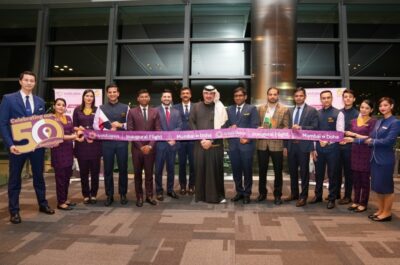 Vistara commenced services between Mumbai and Doha, Its 50th destination