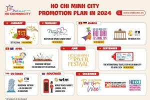 Ho Chi Minh City Department of Tourism Poster with festivals