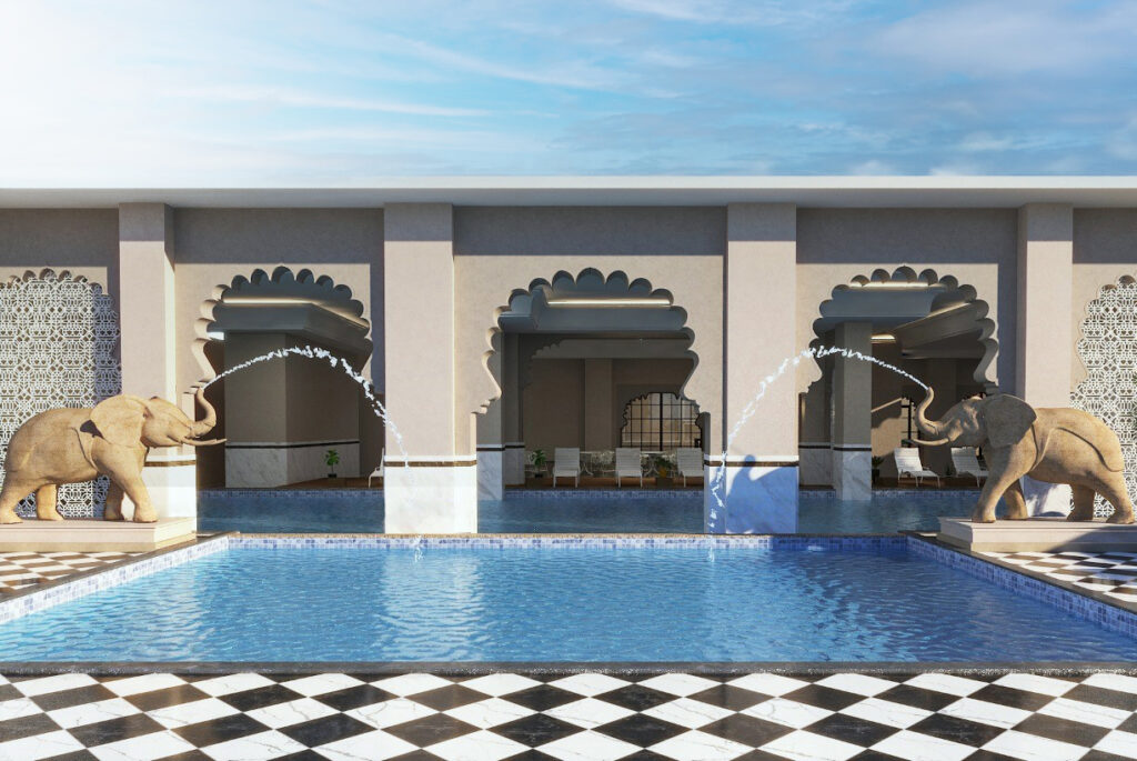 Anantara Jaipur Hotel - pool rendering
