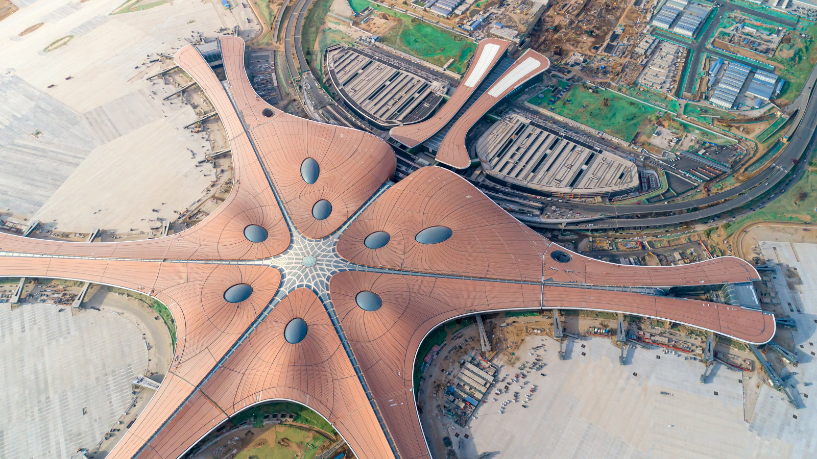 Beijing Daxing Airport Aerial View